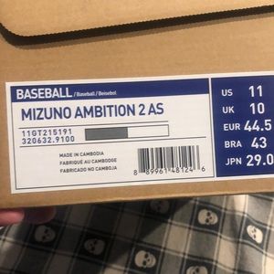 Mizuno Turf shoes brand new size 11 mens